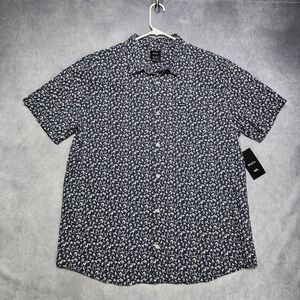RVCA Bushwalk Short Sleeve Mens XXL Blue Floral Button Down Shirt NEW w/ Tags
